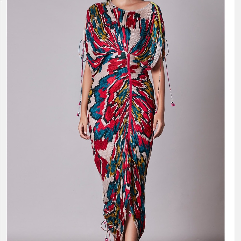 Saaksha & Kinni Multi-colored Printed Kaftan Dress Indian sizing 3XL/ US 12-14